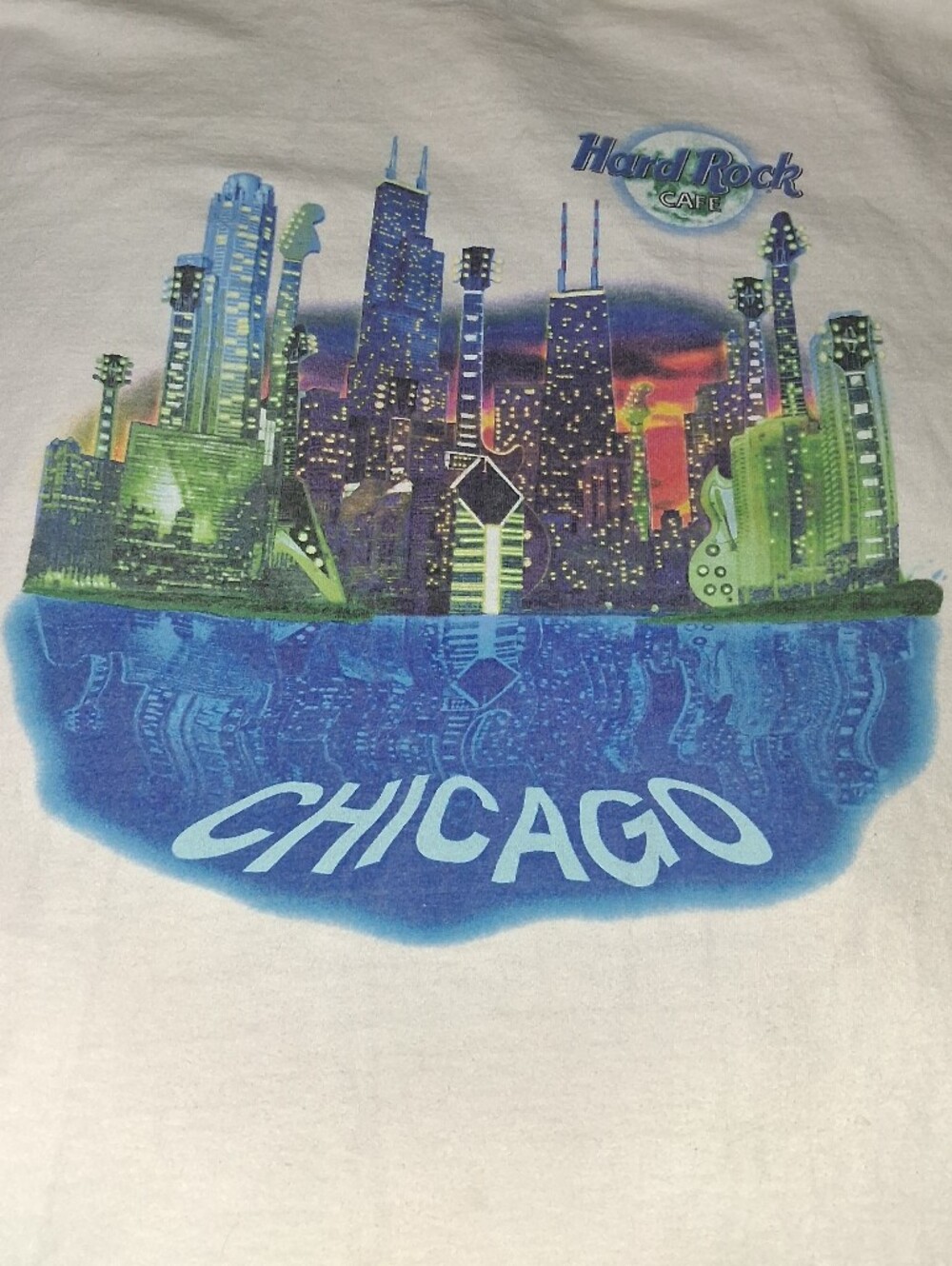 90s Chicago Guitar City Hard Rock Cafe Shirt Vintage Tee